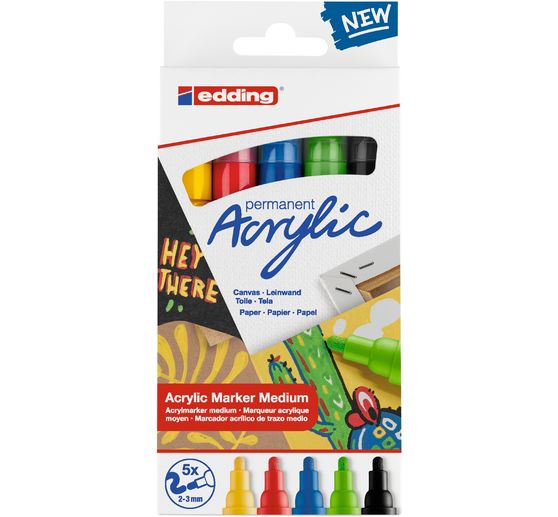 Edding 5000 Permanent Acrylic Paint Marker Pens - Broad 5-10mm