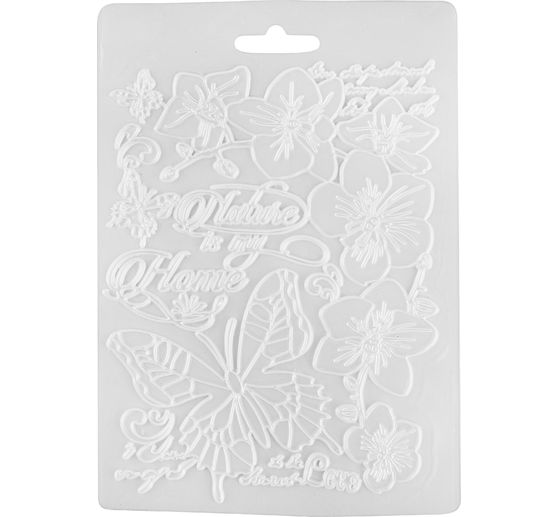 3D texture mold "Orchid & Butterfly"