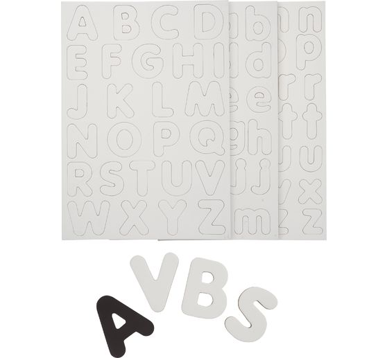 Blank magnetic letters, 100 pieces