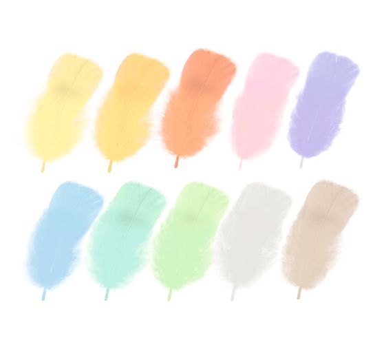 Mélange de plumes duveteuses "Pastel