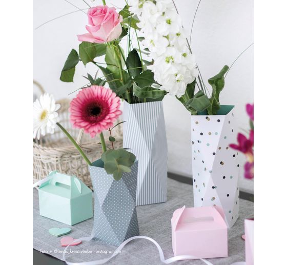 Papier cartonné à motifs « Pois vert menthe »