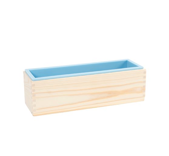Moule en silicone dans une boîte en bois