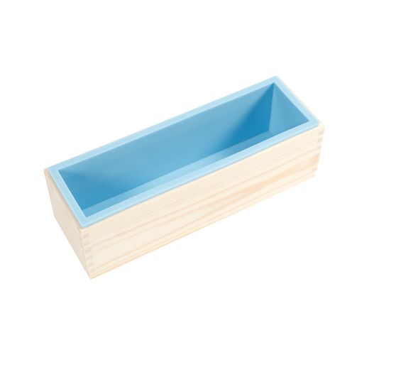 Moule en silicone dans une boîte en bois
