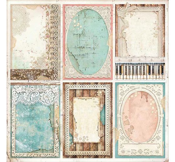 Scrapbook block "Passion", 10 sheets, 30.5 x 30.5 cm
