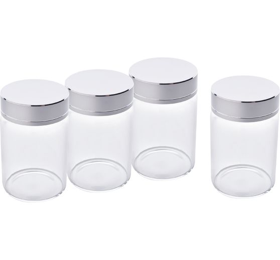 VBS Petits pots avec couvercle à visser, 4 pc.