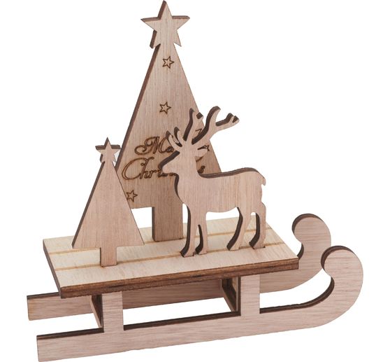 VBS Wooden building kit sledge "Reindeer"