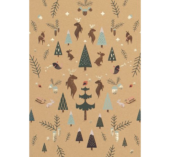 Bloc de papier à motifs « Papier kraft Christmas »