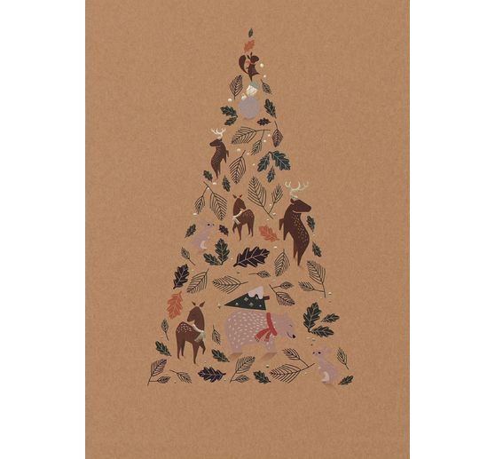 Bloc de papier à motifs « Papier kraft Christmas »