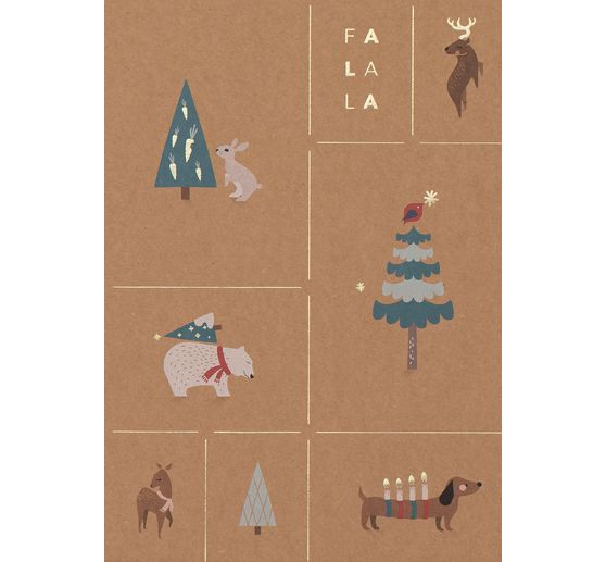 Bloc de papier à motifs « Papier kraft Christmas »