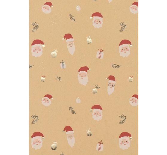 Bloc de papier à motifs « Papier kraft Christmas »