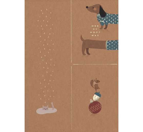 Bloc de papier à motifs « Papier kraft Christmas »
