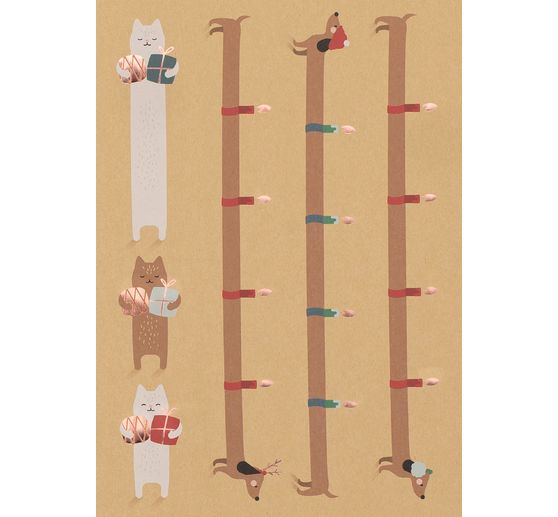 Bloc de papier à motifs « Papier kraft Christmas »