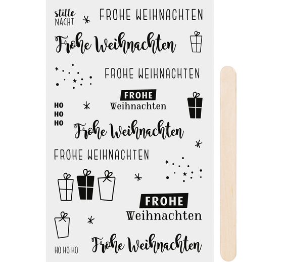 Autocollant à gratter "Frohe Weihnachten"