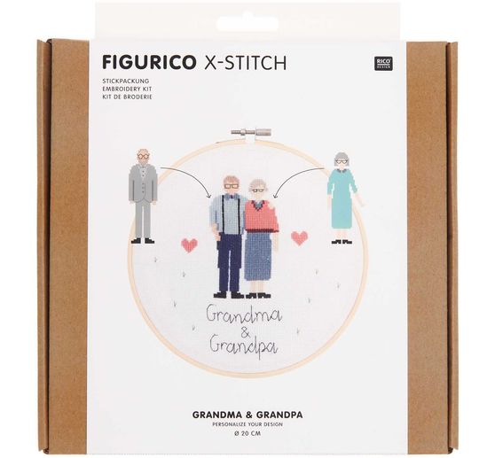 Rico Design Embroidery kit "Figurico Grandma & Grandpa"