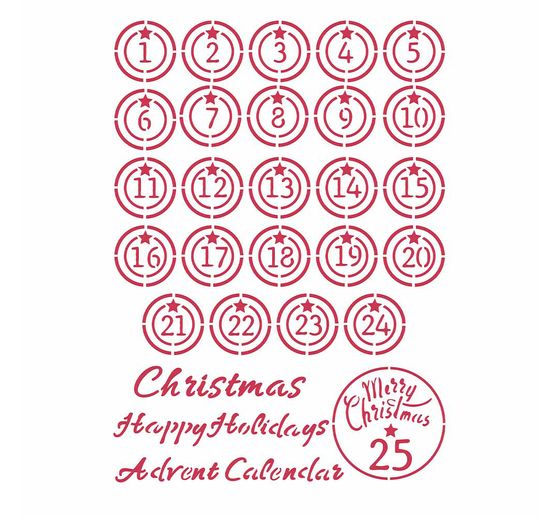 Stencil "Advent numbers"