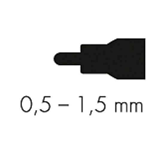 Set de marqueurs Marabu YONO « BASIC » 1,5 », 6 pc., 0,5 - 1,5 mm