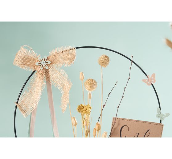Holzständer für Trockenblumen und Dekoring