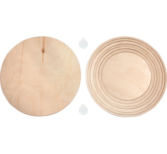 Wooden plates/rings set