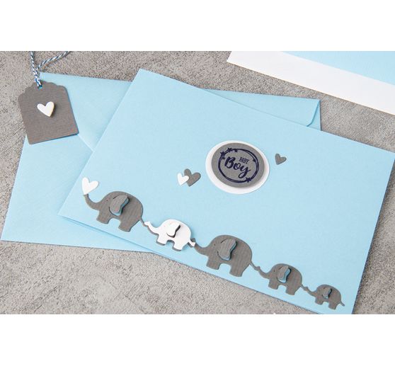 Gabarit d'estampe « Famille d'éléphants »