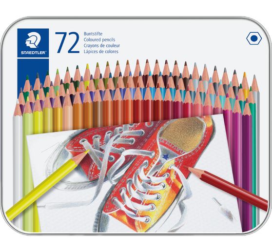 Crayons de couleur boîte métal STAEDTLER, 72 pc.