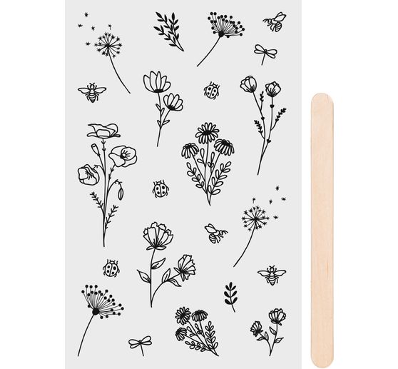 Rubbel-Sticker Blumen - VBS Hobby