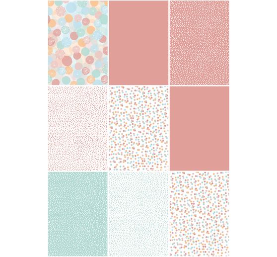 Assortiment de feuilles à motifs « Happiness »
