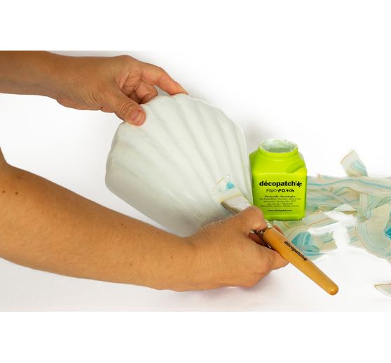 Vase coquillage en papier mâché, étanche