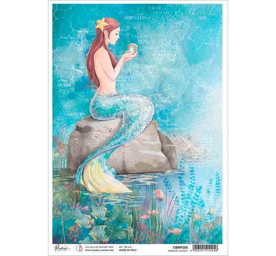 Motif straw silk "Mermaid"