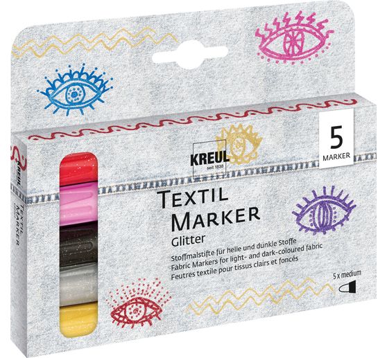 KREUL Textile marker medium "Glitter"