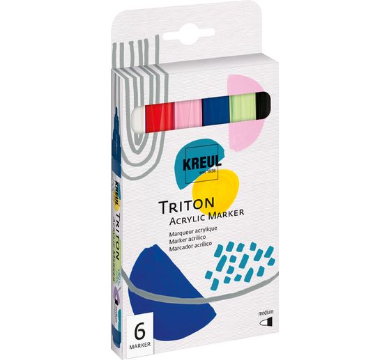 Triton Acrylic Marker « Medium » KREUL, set de 6