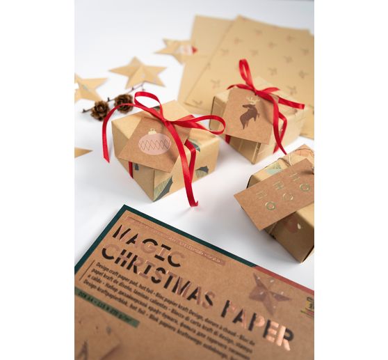 Bloc de papier à motifs « Papier kraft Christmas »