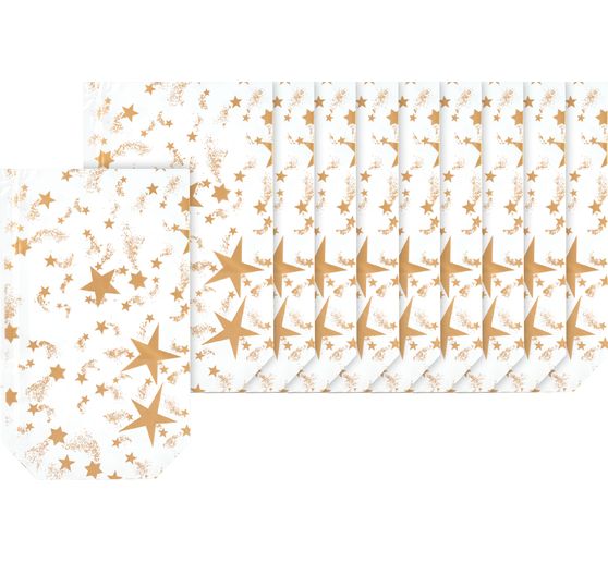 Sachets transparents « Etoiles dorées »