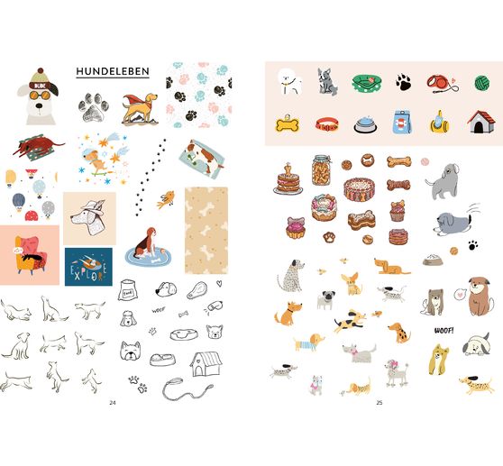 Livre "Bullet Journal Stickerbuch - Hundeglück"
