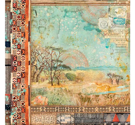 Bloc de papier scrapbooking « Savana Backgrounds »