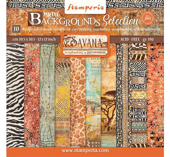 Bloc de papier scrapbooking « Savana Backgrounds »