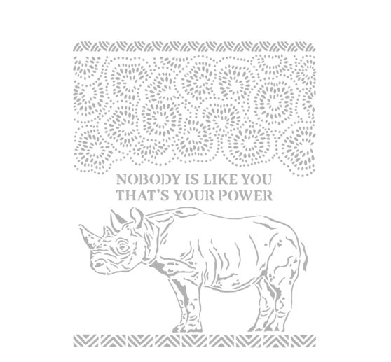 Pochoir « Rhinocéros » 
