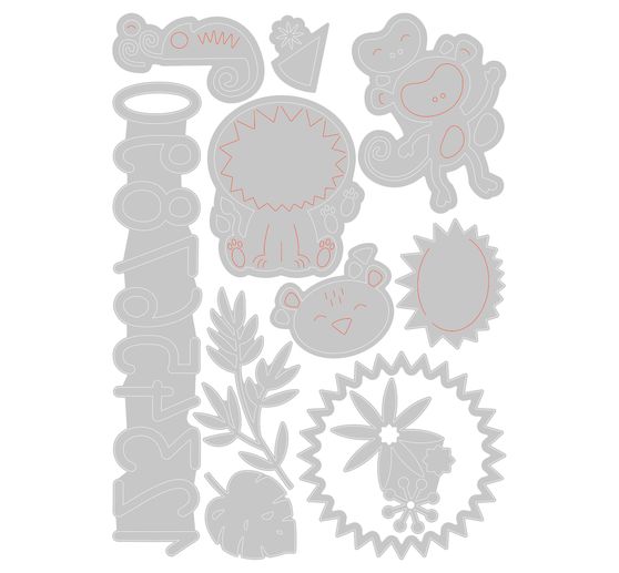 Gabarit d'estampe Sizzix Thinlits « Jungle Fun » 