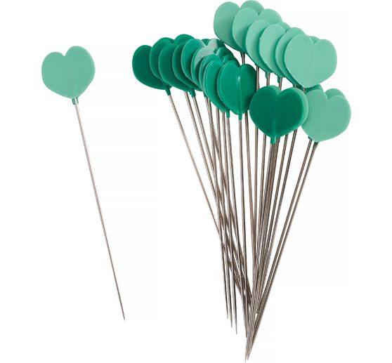 Clover heart shaped pins, for ironing and machine sewing, 20 pcs.