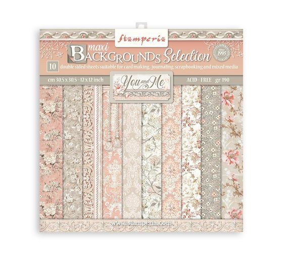 Bloc de papier scrapbooking « You and Me Backgrounds » 