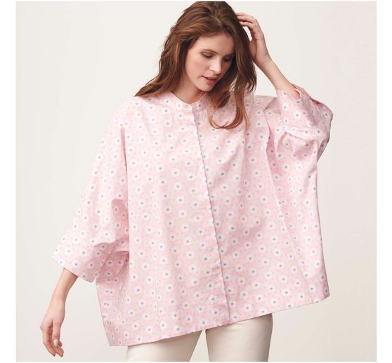 Tissu coton popeline au mètre « Sakura Fleurs roses » 