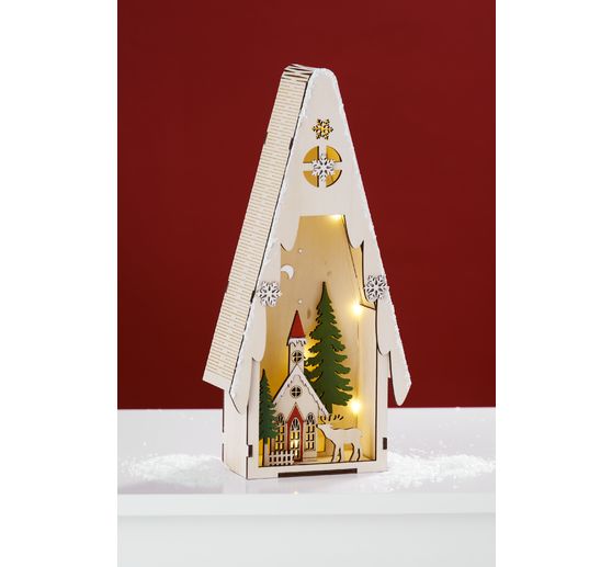VBS Light fir with winter scene, incl. LED