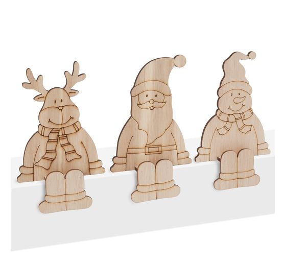 Figurines bord étagère VBS « Trio de Noël »