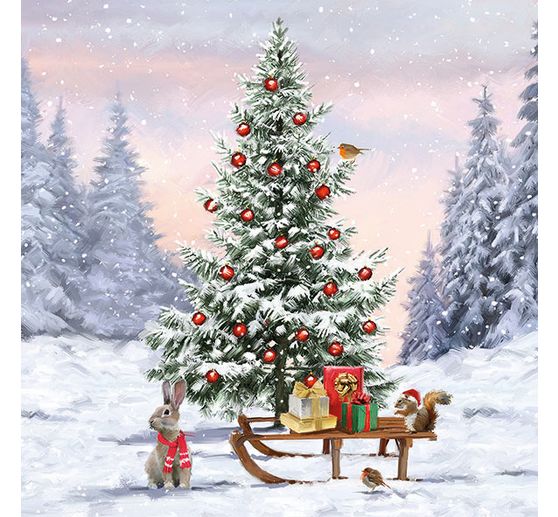 Napkin "Christmas in the forest"