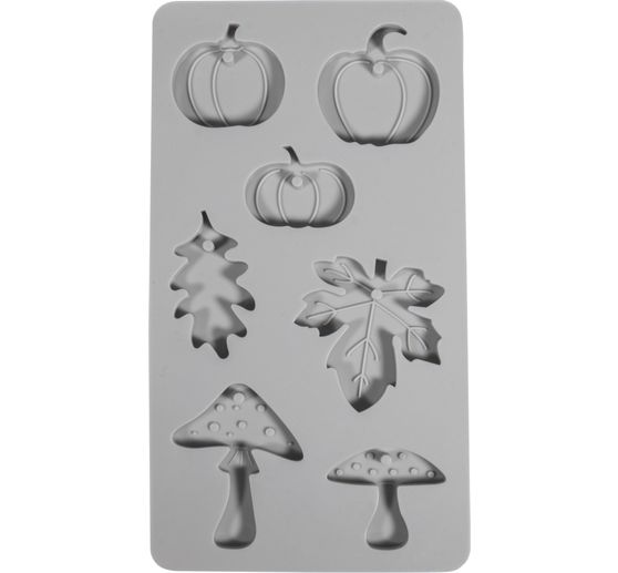 Silicone casting mould "Pumpkin, mushroom, leaf"