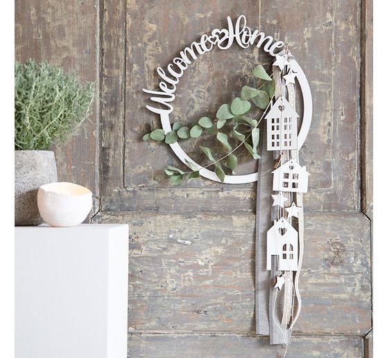 Set anneau en bois « Welcome Home » 