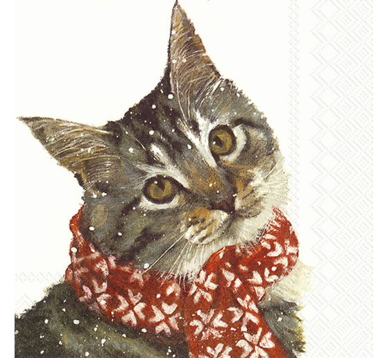 Napkin "Cat with scarf"
