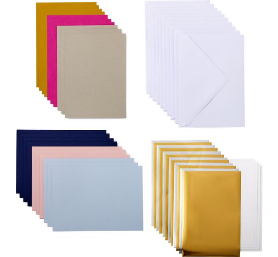 Cartes doubles avec inserts & enveloppes Cricut Joy « Insert Cards Sensei Sampler – Foil », 11,4 cm x 15,9 cm