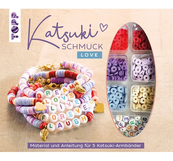 Katsuki jewelry set with letter beads - LOVE