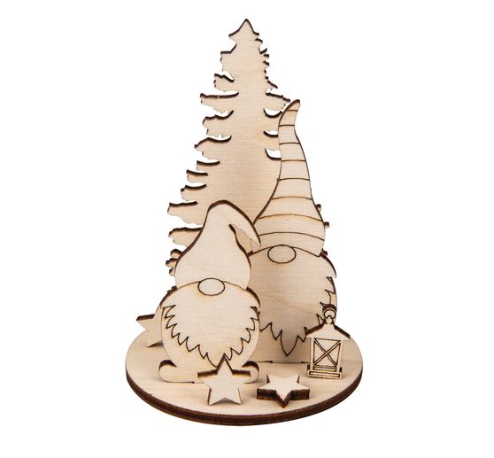 Wooden building kit "Gnome with fir"