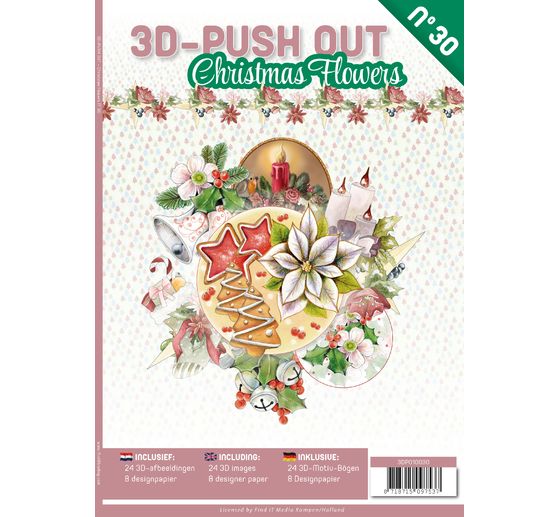 3D punched sheet book "Christmas Flowers"